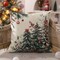 Christmas Pillow Covers 18x18 Inch Set of 2 – Christmas Tree Holiday Throw Pillows for Sofa, Couch, Winter Xmas Home Decor (TH-35B18)